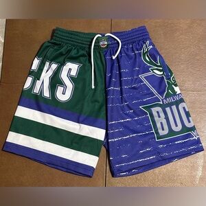 NWOT - Mitchell & Ness Milwaukee Bucks Jumbotron 3.0 Shorts, Size - L
